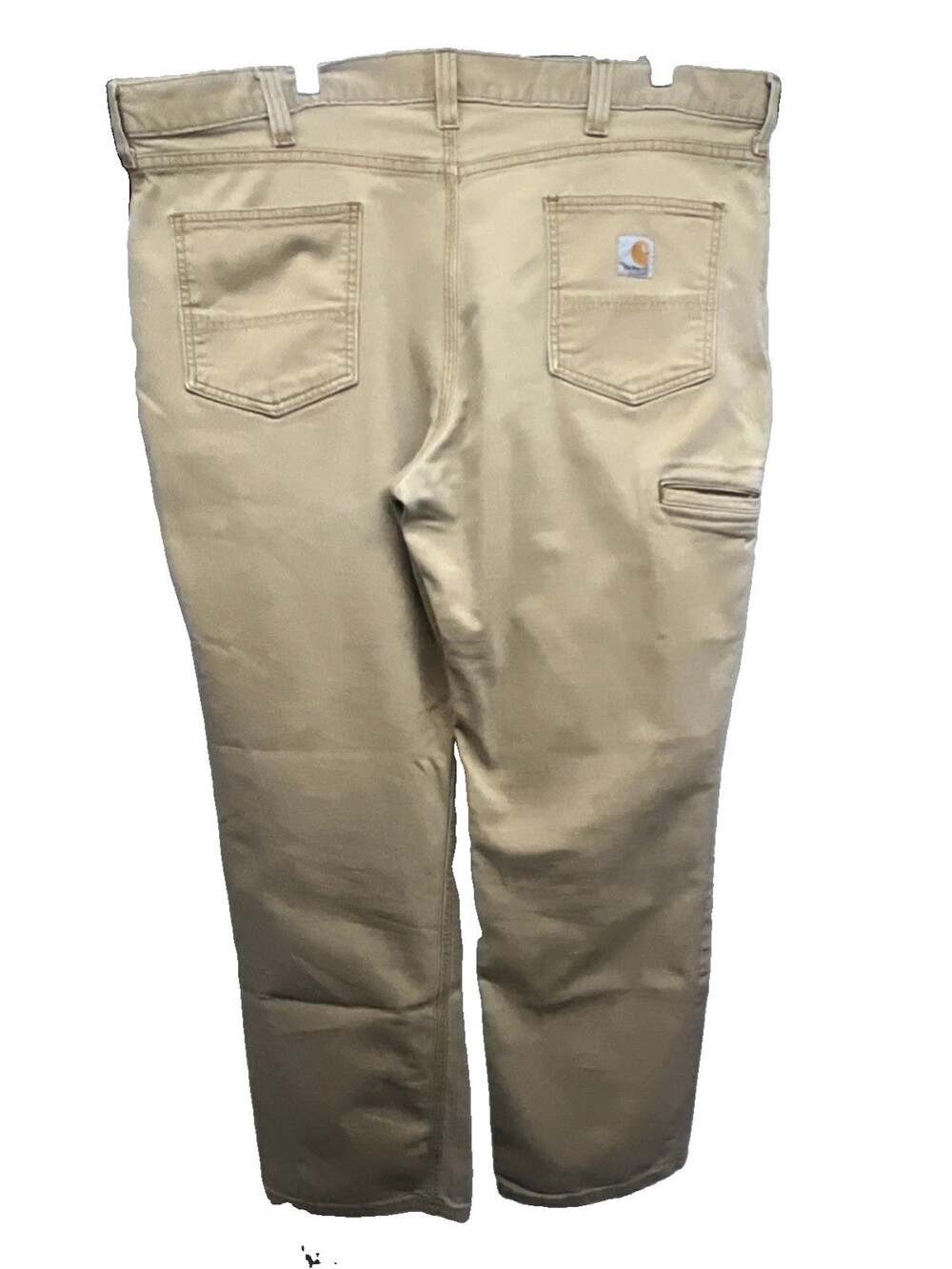 Carhartt Carpenter Work Pants Mens Beige Tan Canvas Utility Relaxed Fit 42x30